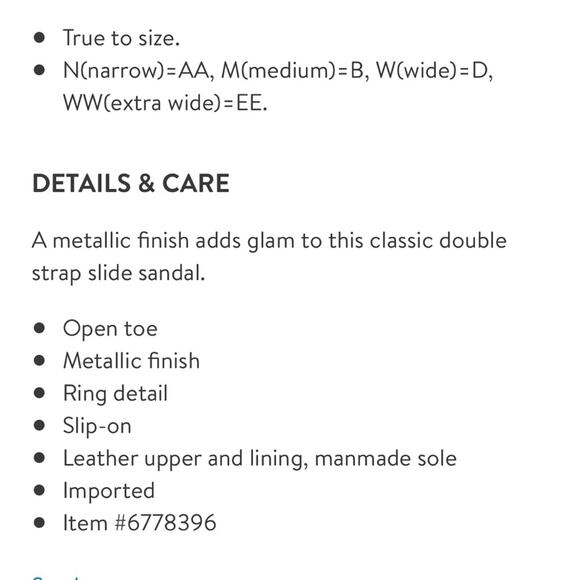 Stuart Weitzman Joni Women New Slide Sandal Sz 10 Gold Leather Adjustable Strap - Picture 6 of 6